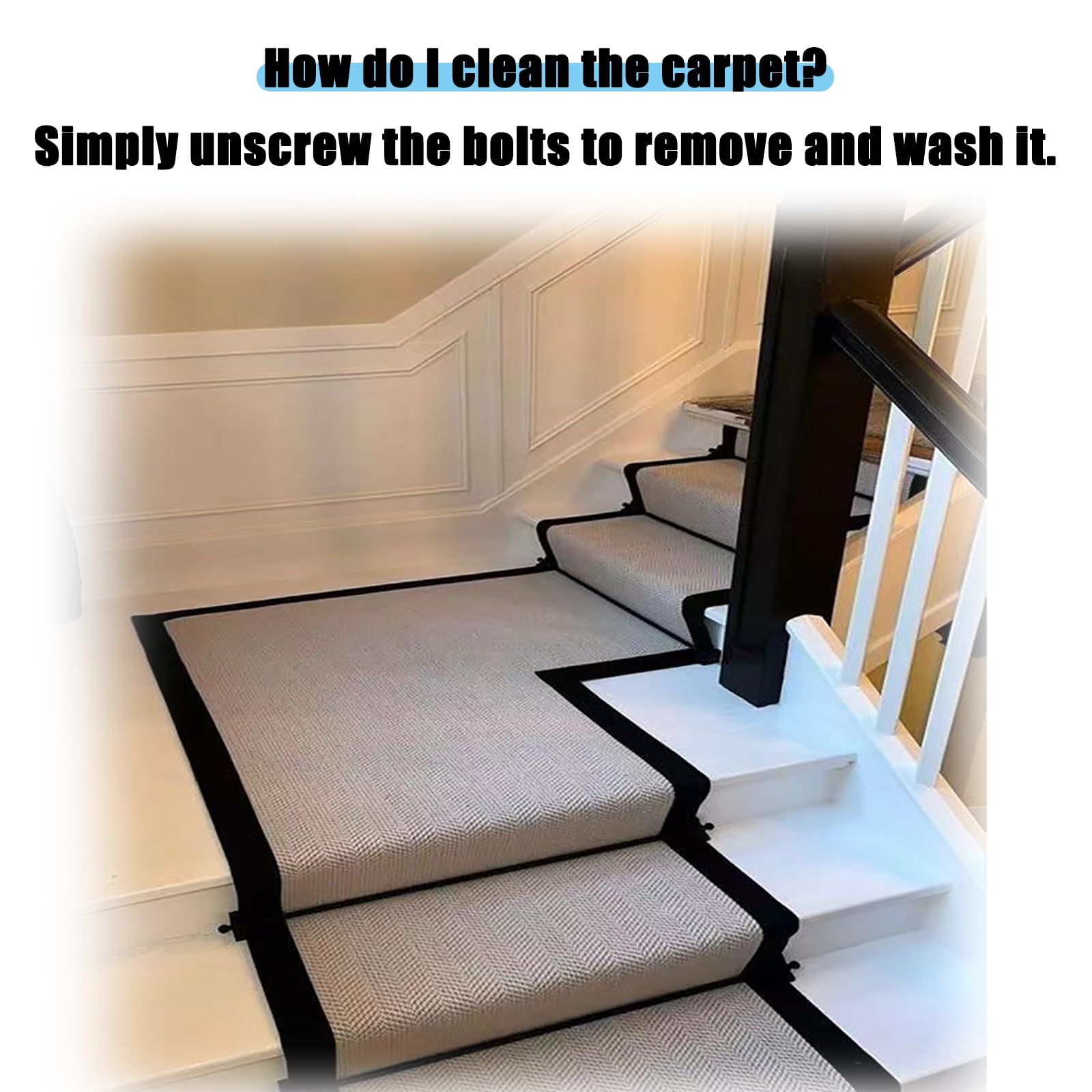 Lot de 12 barres antidérapantes pour tapis d'escalier - Bandes antidérapantes pour éviter de glisser dans les escaliers - Idéal pour les familles et les animaux domestiques (61 cm)