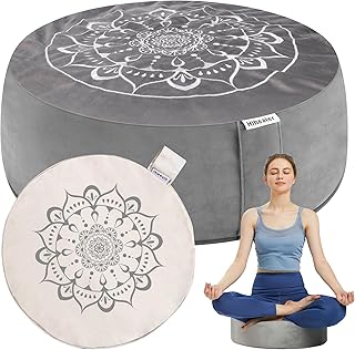 Hihealer Meditation Cushion, Traditional Tibetan Meditation Pillow Velve...