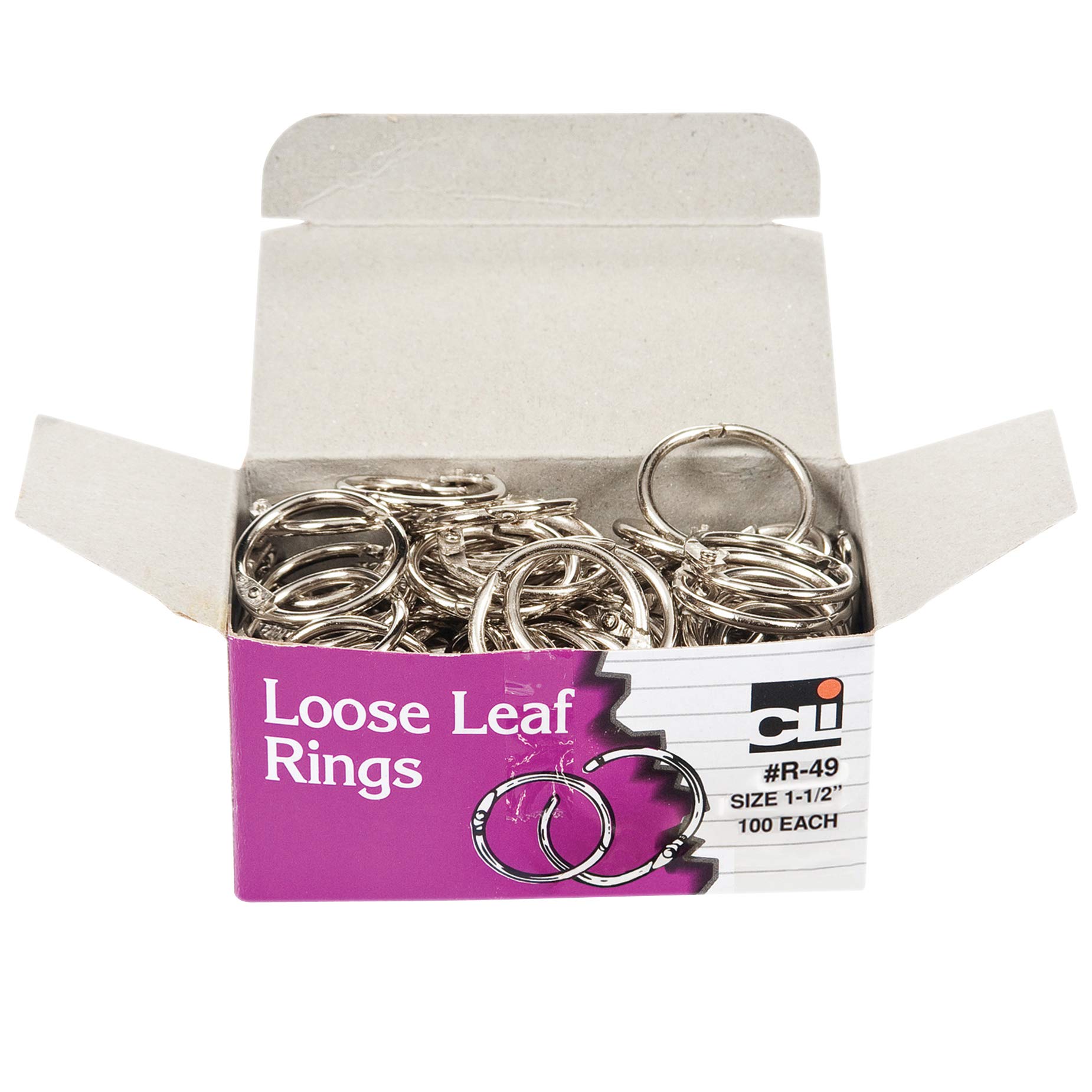 Amazon.com : Charles Leonard Loose Leaf Rings with Snap Closure