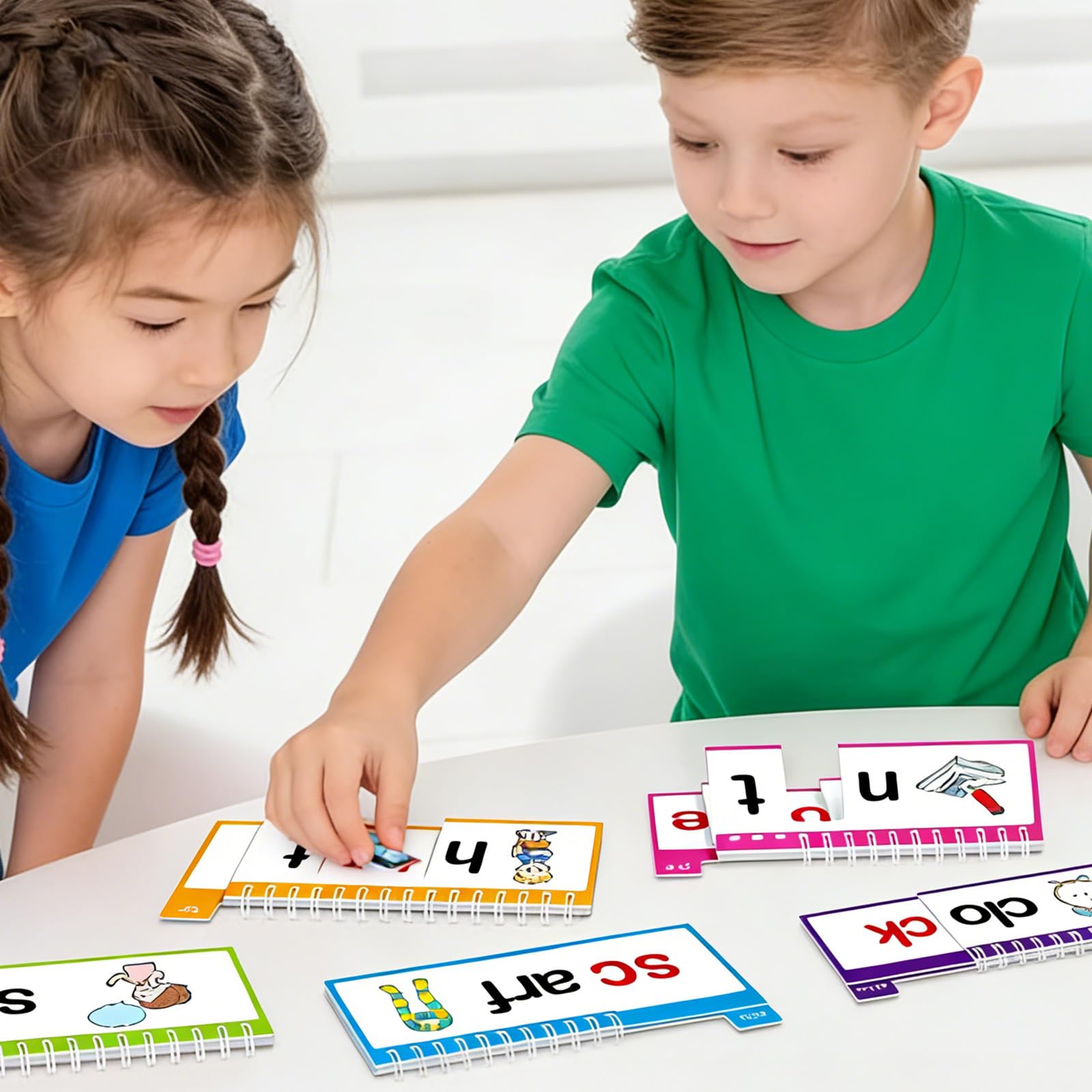 Libro sfogliato educativo fonetica per bambini con famiglie parole e design per migliorare le abilità lettura Libro sfogliato fonetica