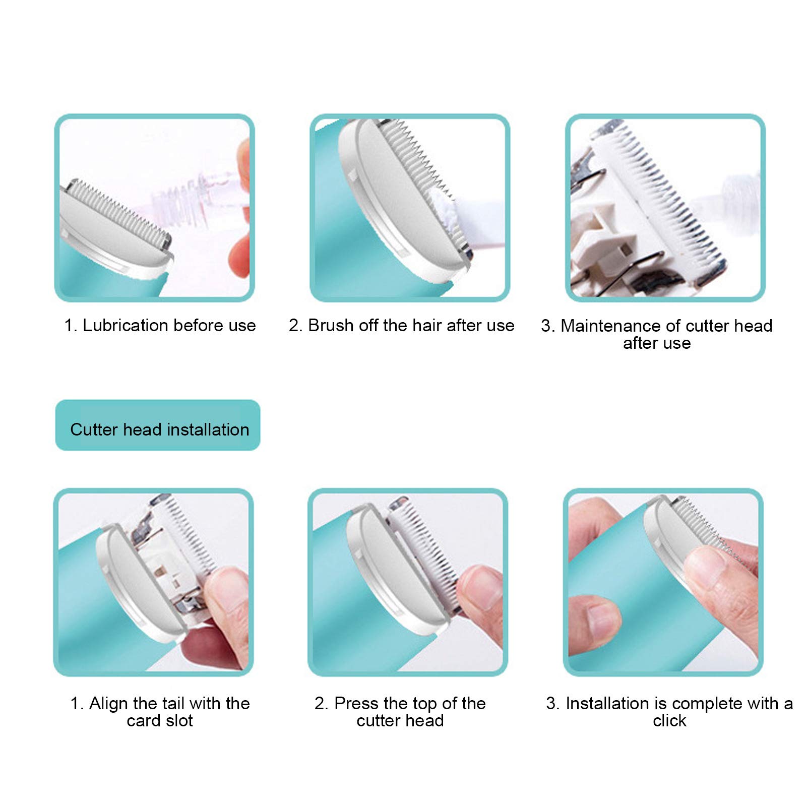 Cortadora de pelo para bebé, ultra silenciosa con peine guía, kit de corte inalámbrico recargable impermeable