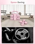 2-in-1 Adjustable Dumbbell & Kettlebell Set for Women (1.1-12.1 lbs), Quick-Change Free Weights for Home Gym, Pilates & Full Body Workout