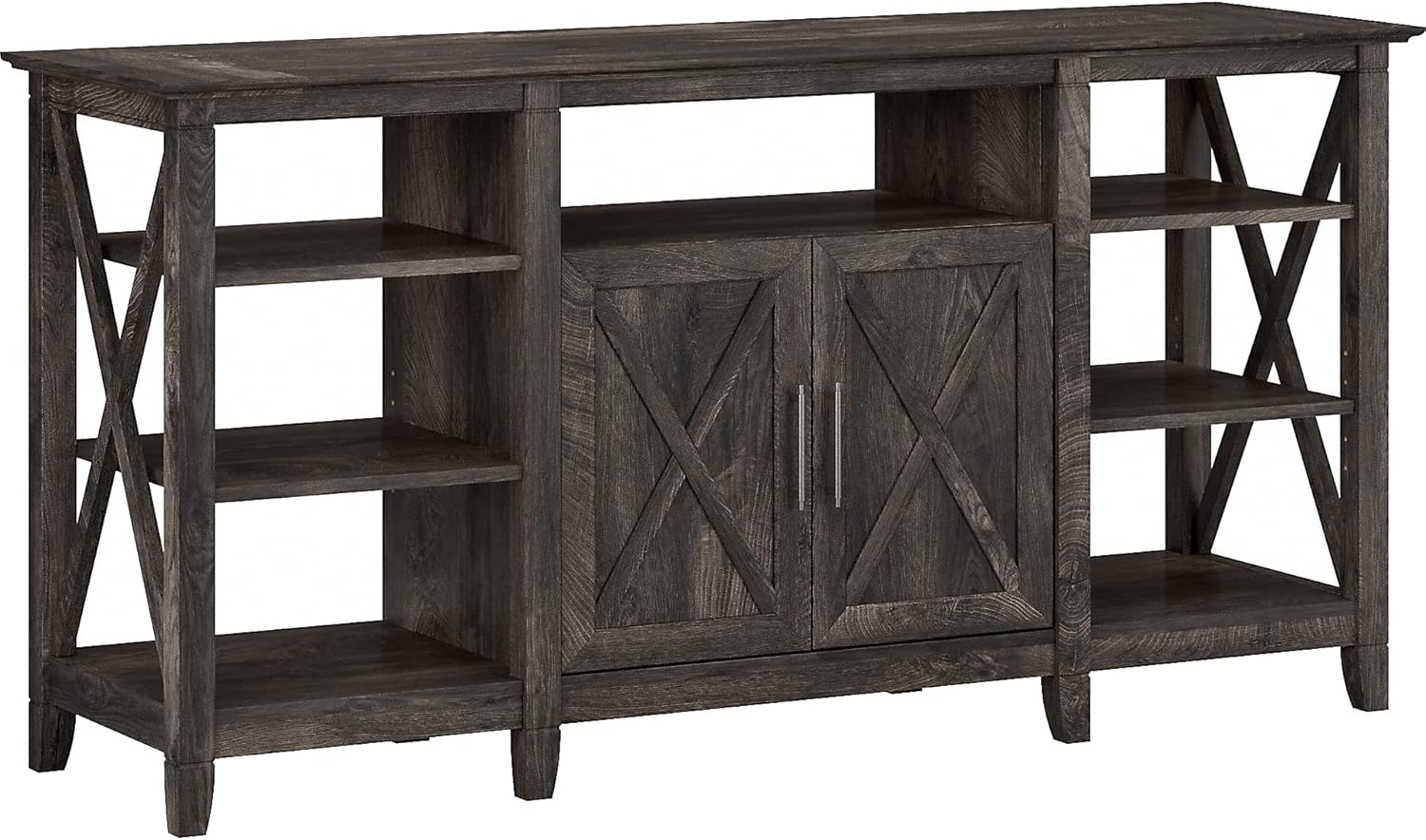 Bush Furniture Key West Tall Stand for 65 Inch TV, Dark Gray Hickory : Home & Kitchen
