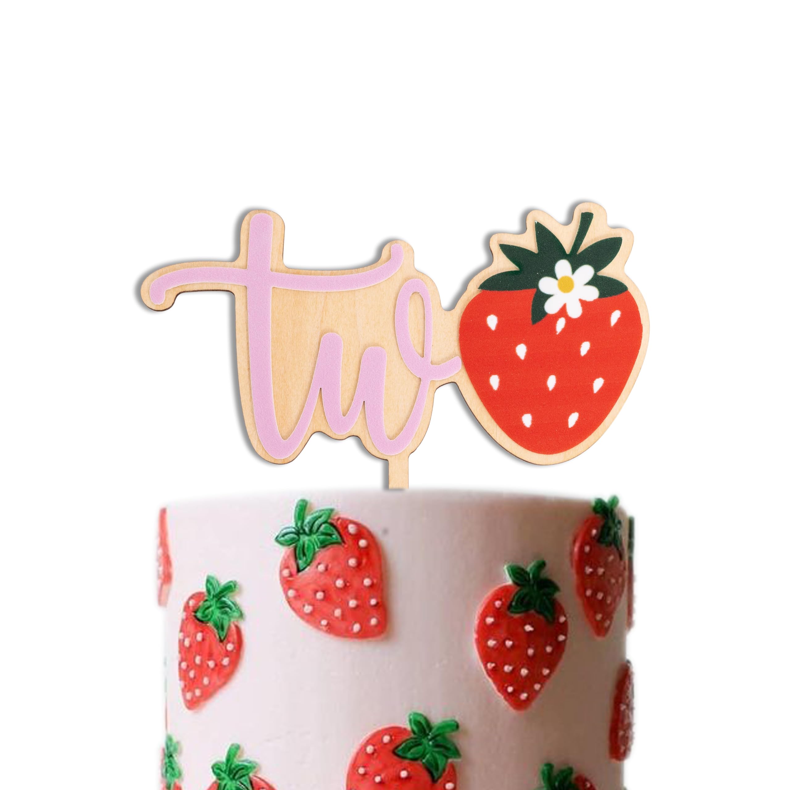 Amazon.com: Strawberry Wood Cake Topper - Acrylic Sweet Party