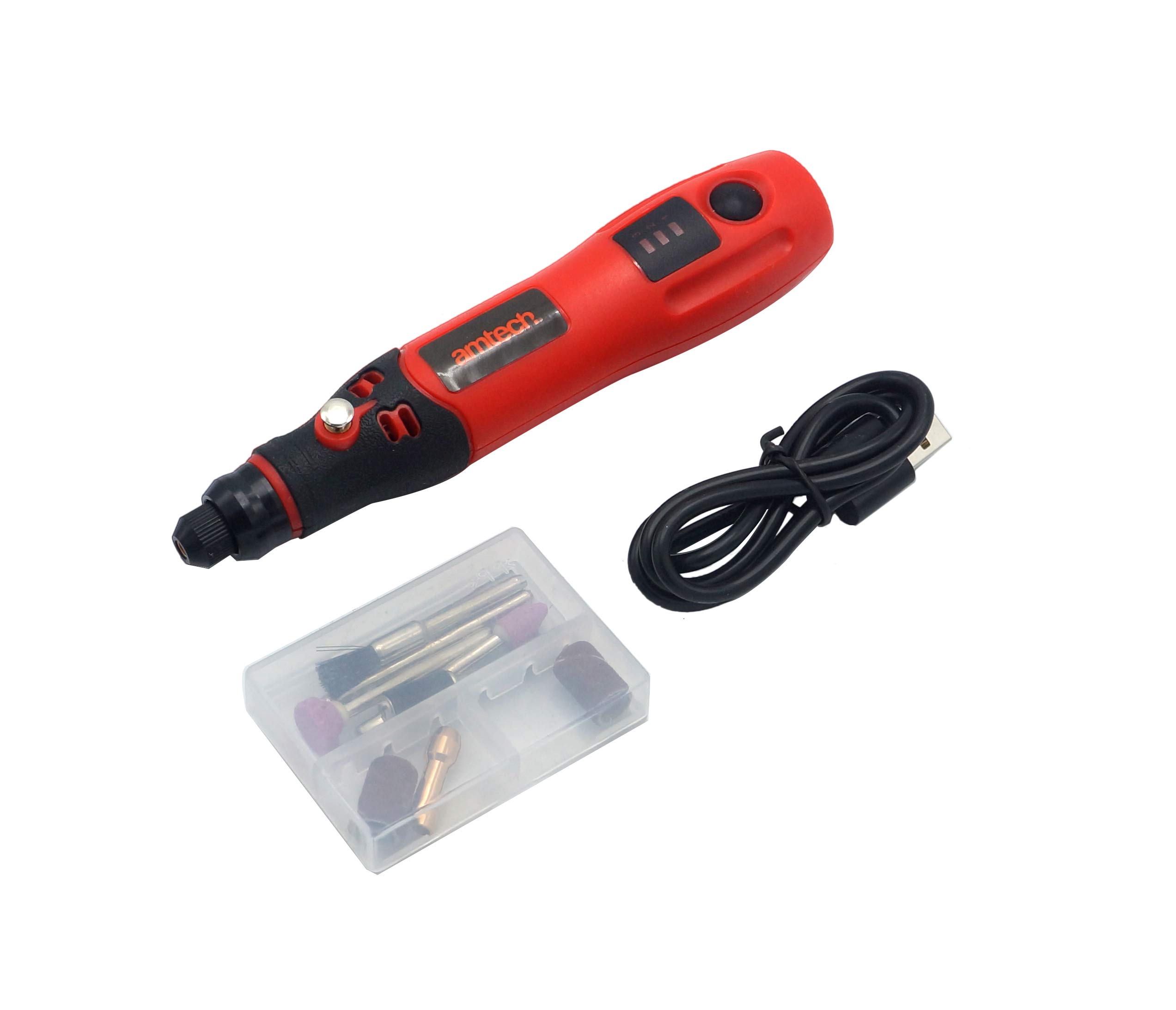 Amtech 3.6V Usb Pen Style Rechargeable Mini Engraver Set