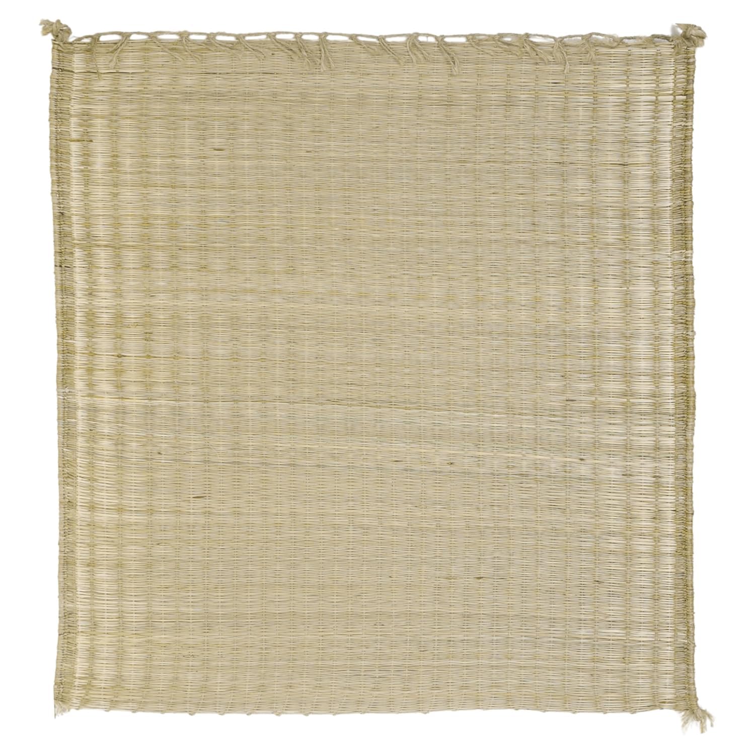 MAMAJI Korai Grass Pooja Mat for Sitting Kusha Grass Handmade Aasan for Puja Asan Mandir Meditation 24 X 24 Inch Natural Foldable Pooja Sitting Chatai Rectangular Floor Mat Aasan (Pack of 1)-picture-16