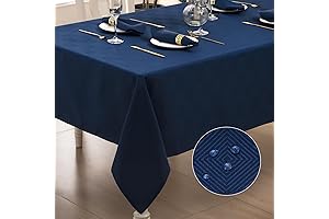 60 x 144 Inch Rectangle Tablecloths for Rectangle Tables: Checkered Jacquard Fabric Table Cover