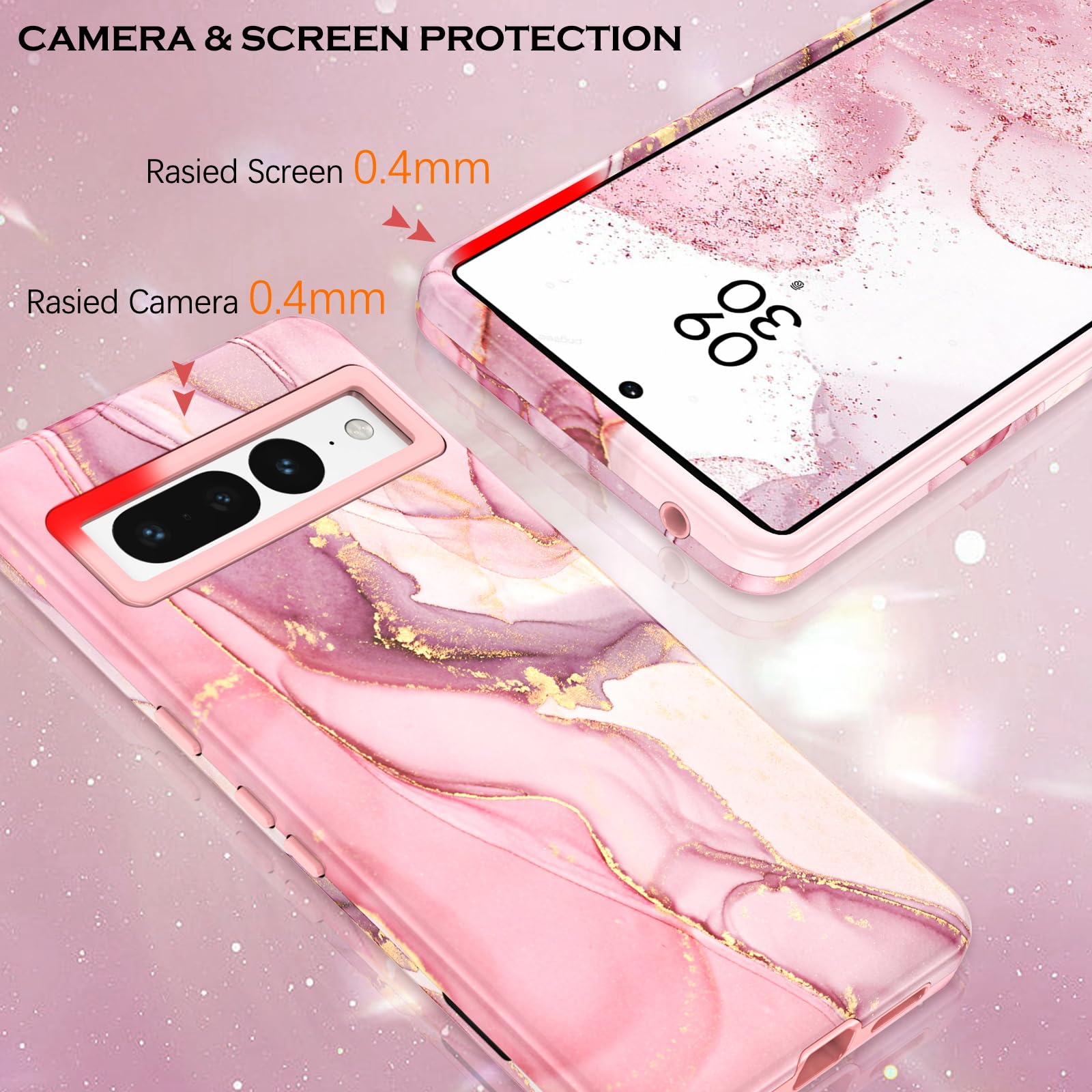 YINLAI For Samsung Galaxy S23 FE Case Marble Pattern 3 In 1 Full Body - View #11