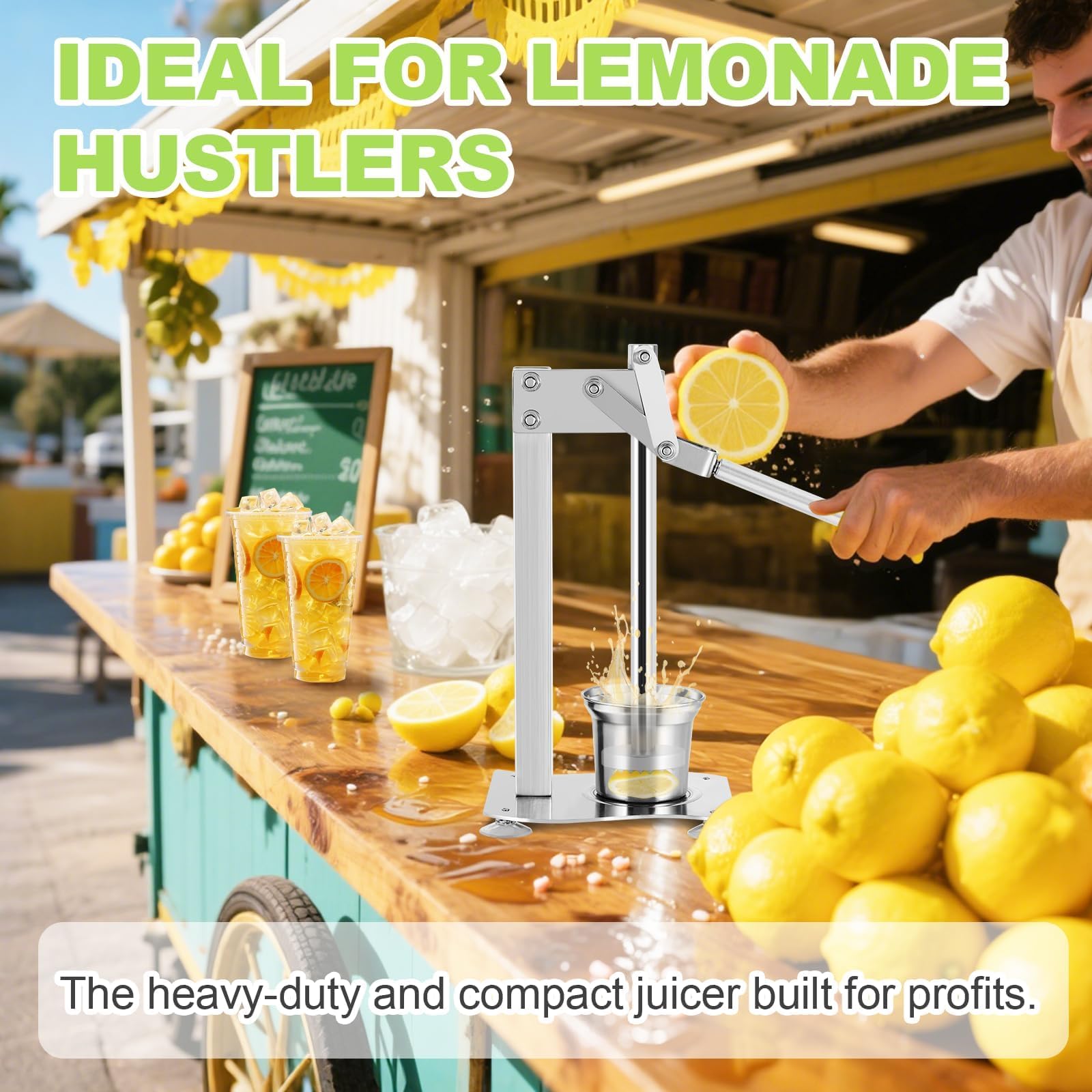 Spremetto limoni in acciaio inossidabile, frantumatore per frutta e noci