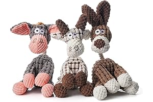 Squeaky Plush Dog Toys Pack for Puppy, Small, Medium Dogs