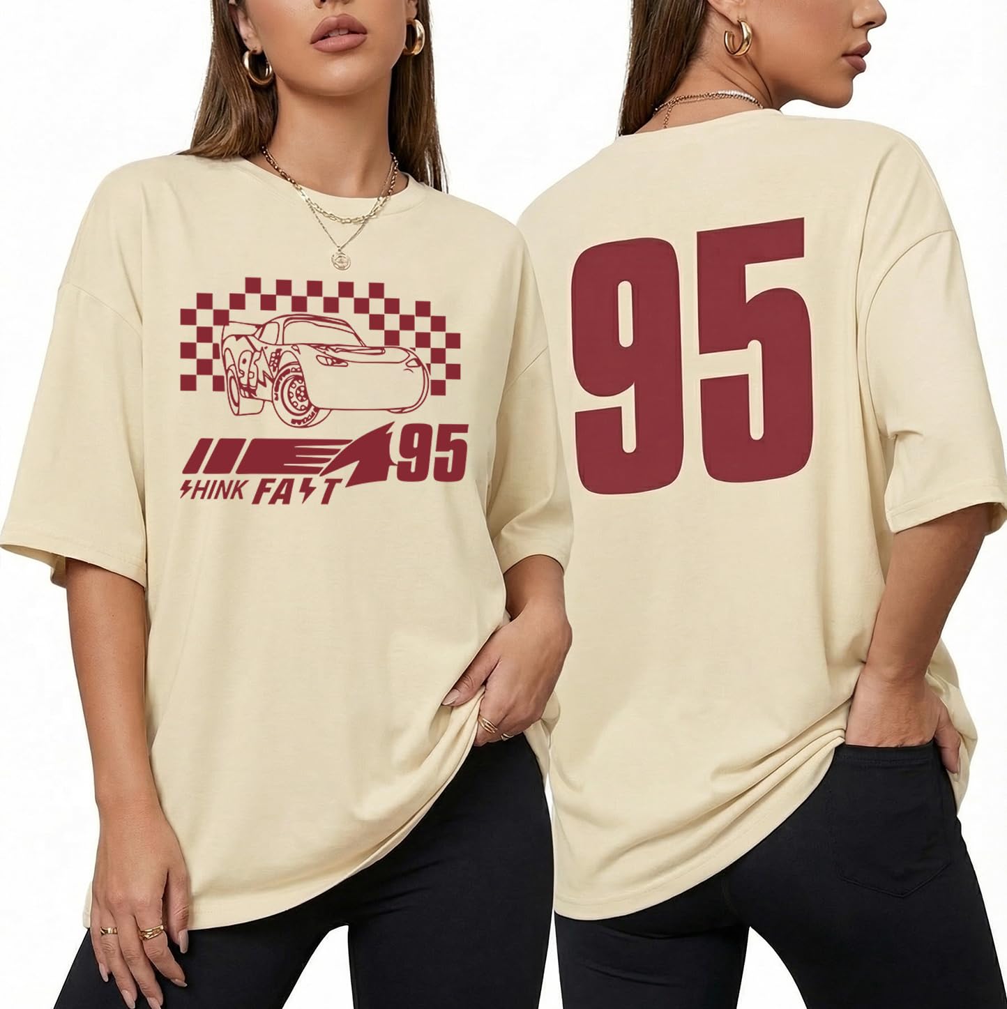 Car Shirt Oversized Vintage Magical Tshirt for Women Trendy Cars