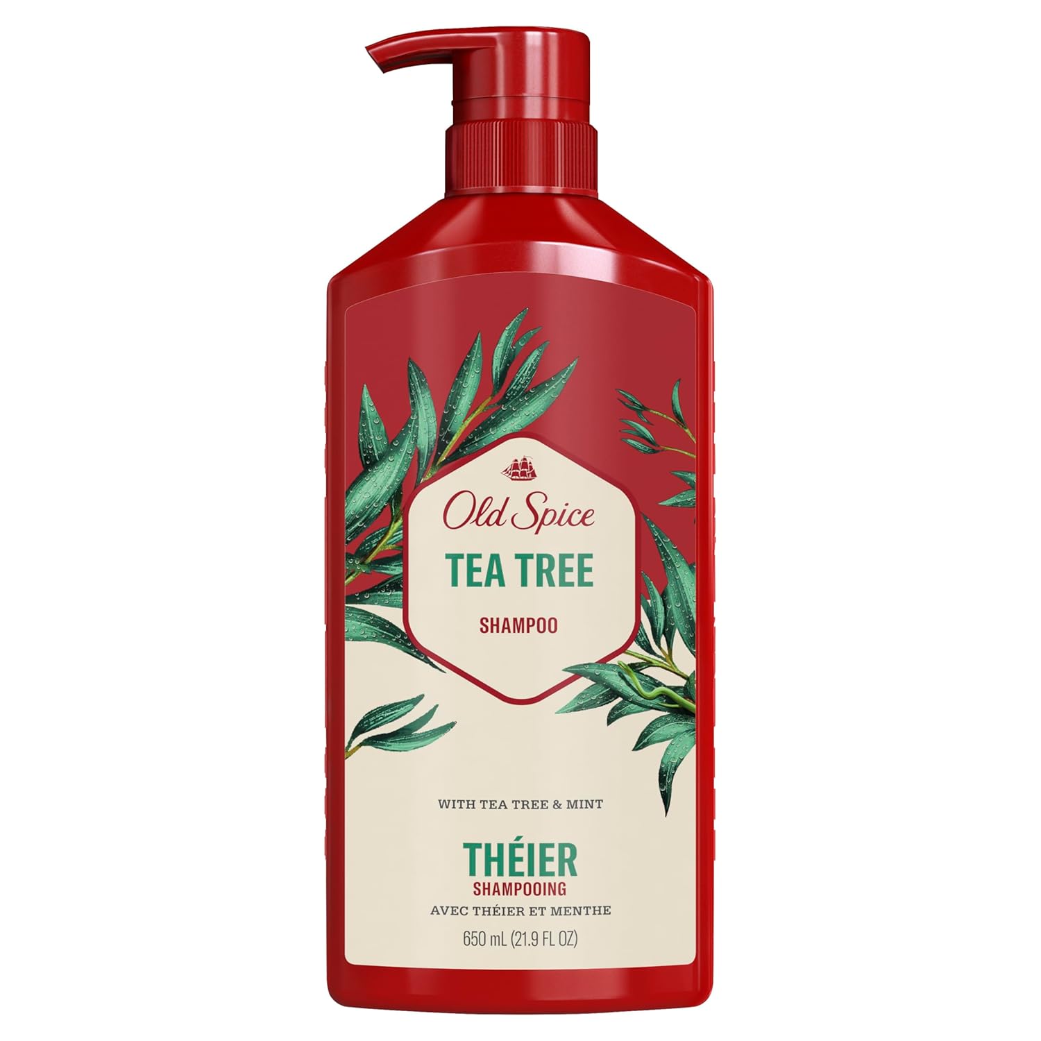 Old Spice Tea Tree Shampoo for Men, Healthier, Fuller, More Moisturized Looking Hair, 21.9 Fl Oz Each, Twin Pack - Image 8