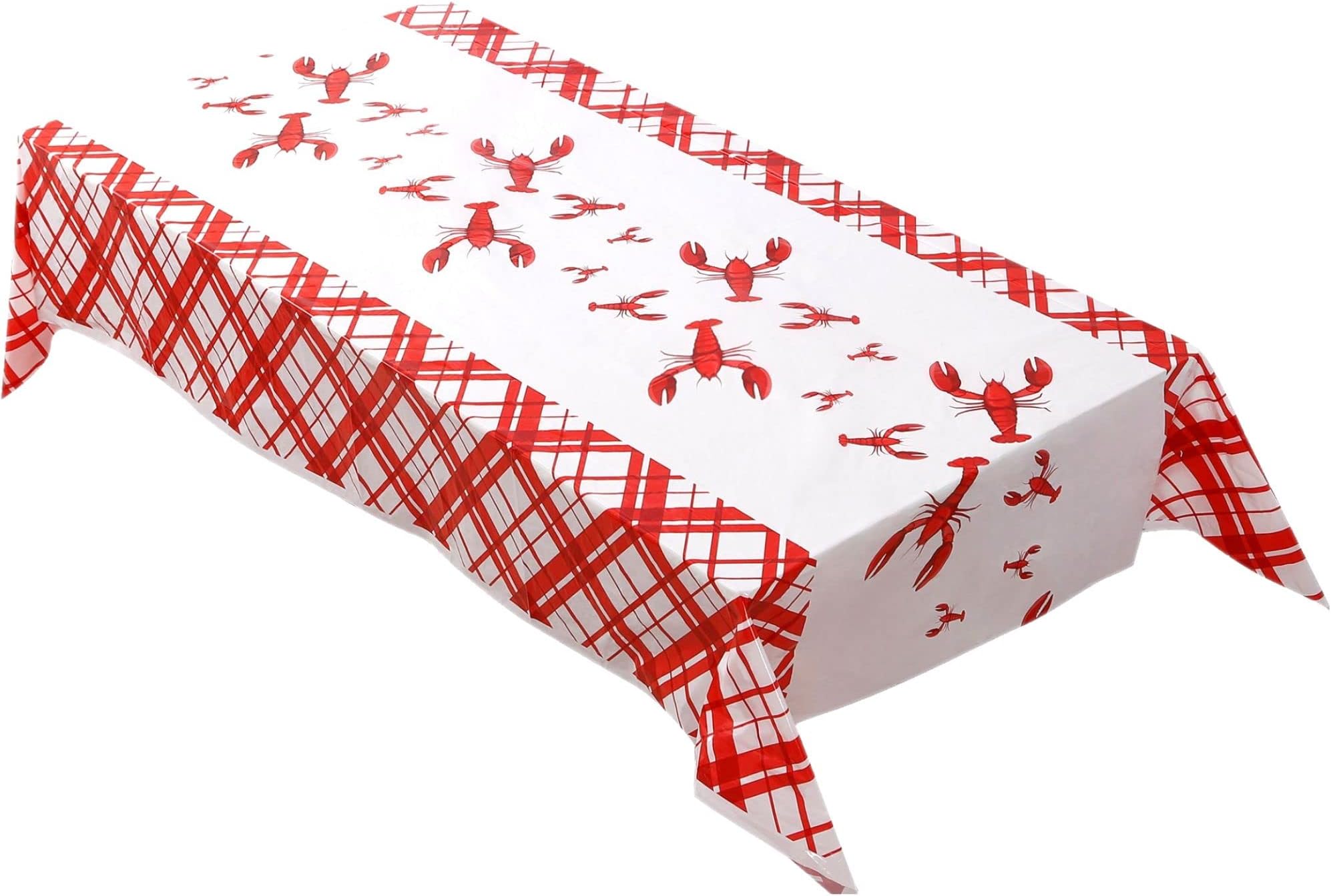 Winoo Design Crawfish Tablecloth - 1 Pack - Crawfish Boil Party Supplies Crawfish Party Decorations 54 x 108 Inches