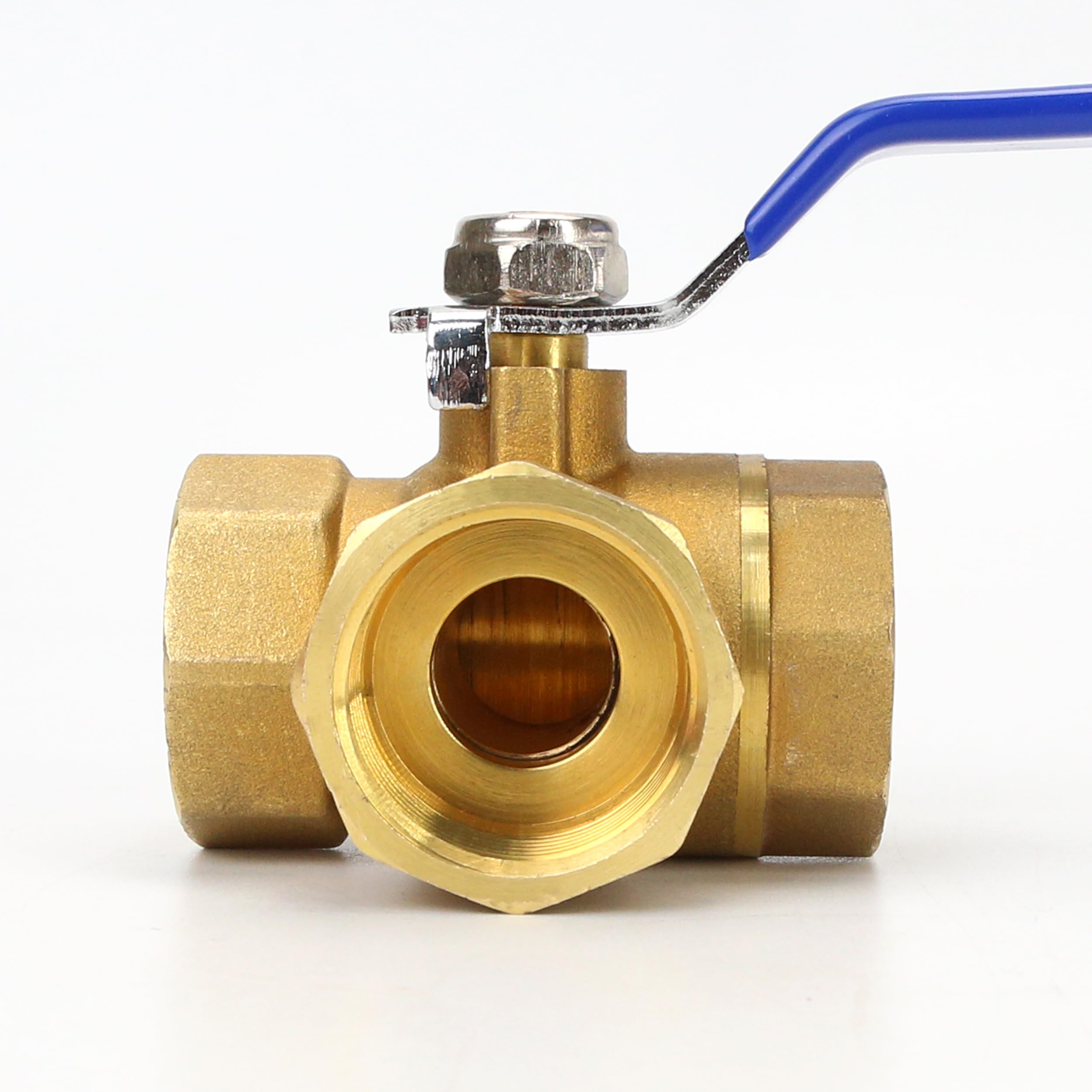 Snapklik.com : 3 Way Valve 1 Inch DN25 Brass Ball Valve T Port T-Type ...