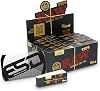 RAW Black Rolling Tips Full Box | 50 Packs | 50 Tips Per Pack | Taste the Terps with Classic Thin Black Tips