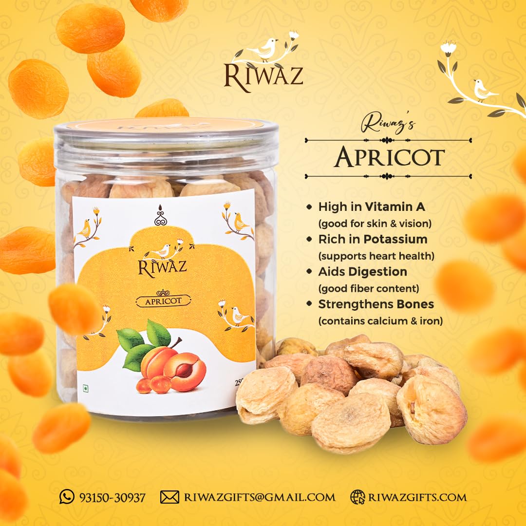 Riwaz Premium Dry Fruits Combo Pack | 450 Grams, Includes Khumani/Dried Apricots (250g) and Walnuts (200g) | A Perfect Blend of Sweetness and Crunch, Packed Fresh for Gifting or Daily Use 1