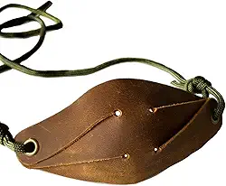 Couro Shepherd Sling Handmade Paracord Shepherds Sling Rock Thrower Old-Fashioned Slingshot (Marrom)