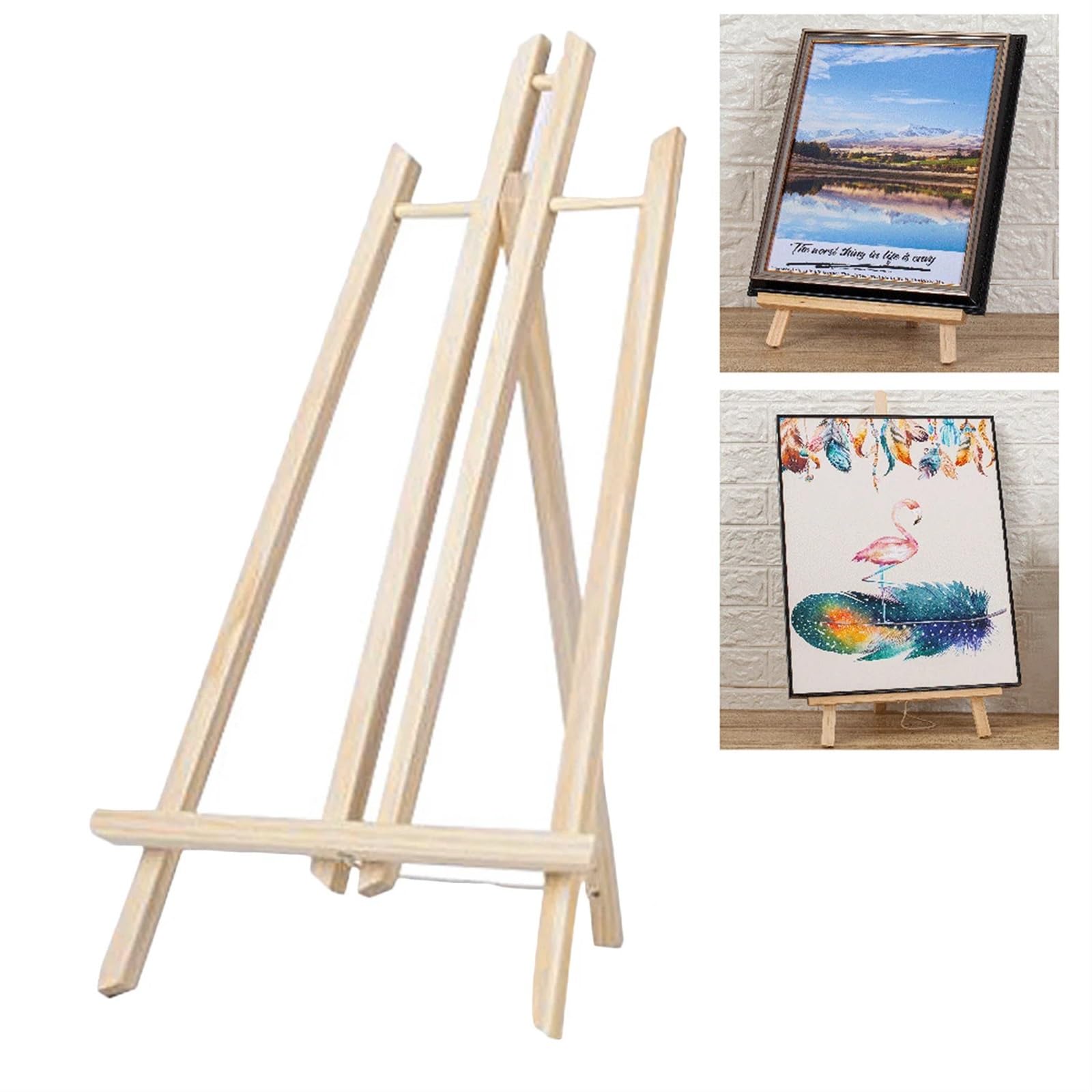 Sztaluga malarska z trójnogiem, Przenośny do szkicowania artystów DIY Arts Photo Cards Wystawa wystawowa malowania(50cm)