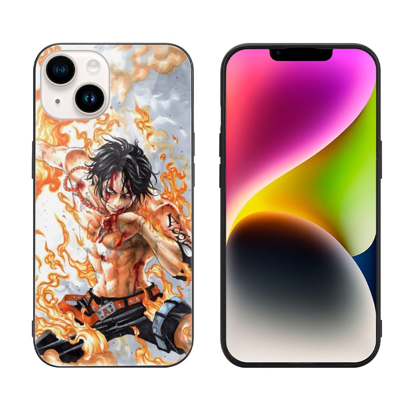Amazon.co.jp: 【iPhone 12 ケース】 ワンピース エース 火拳 ONE 