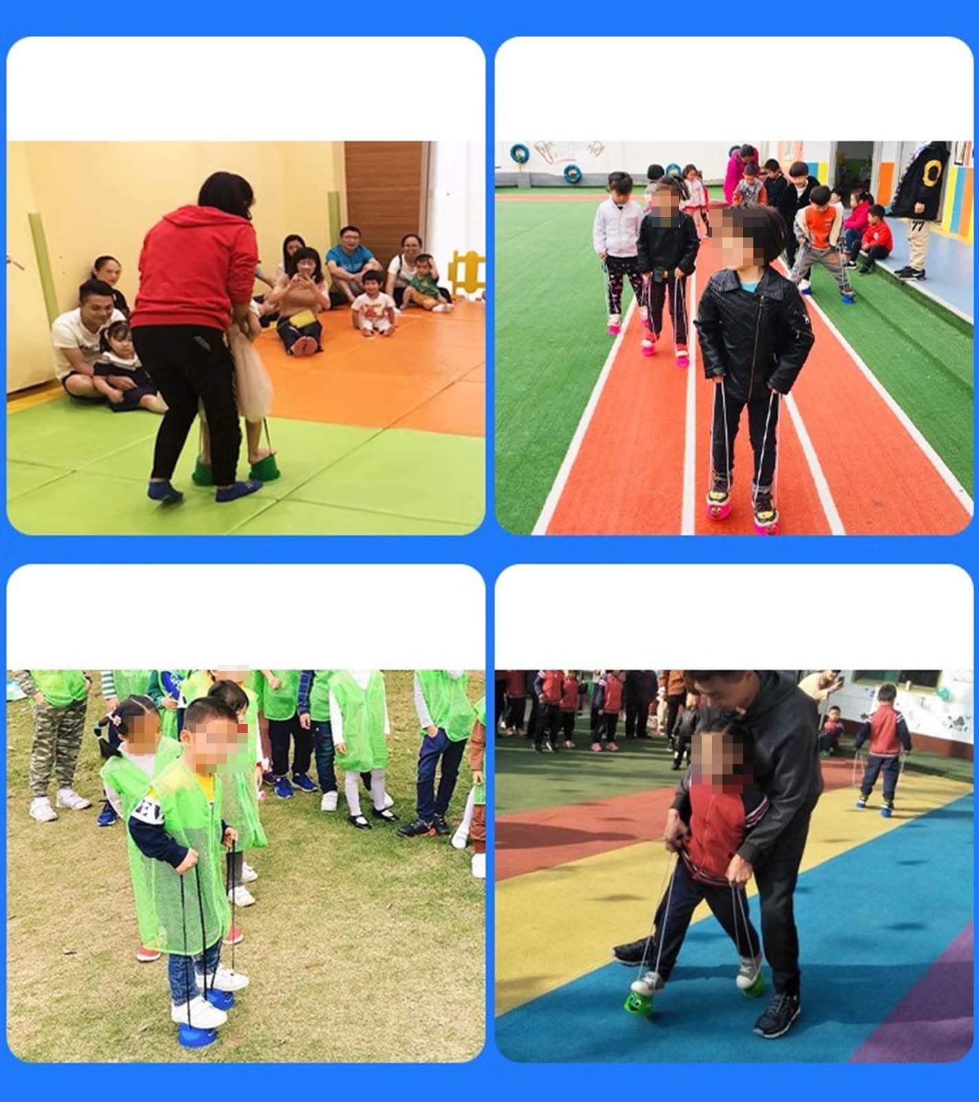 Un paio di trampoli per bambini, attrezzatura da allenamento per bambini, per la forza dell'equilibrio, per camminare, con sistema di sensazione, colore: giallo