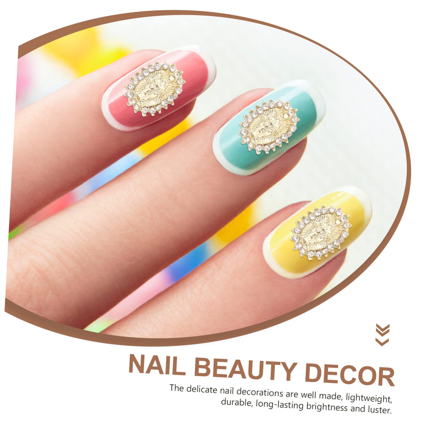 VICASKY 5 set Gioielli Con Diamanti Per Unghie Ciondoli Per Unghie Decorazioni Strass Per Unghie Accessori Nail Art Unghie Carine Punte Per Unghie Accessori Per 20 pezzi * 5