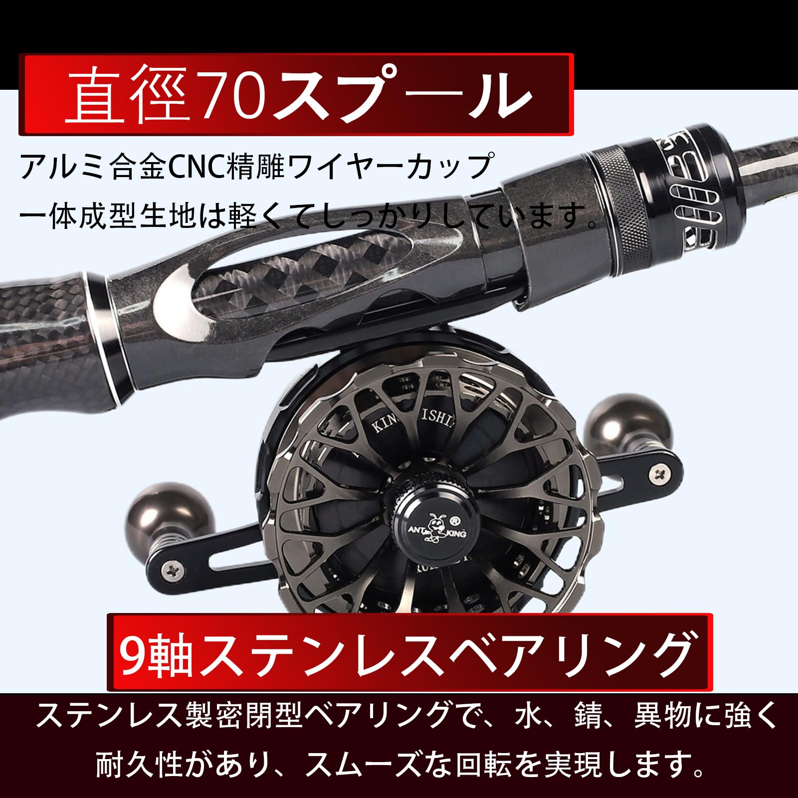 Amazon | カセ釣り 筏リール チヌリール タイコ 筏釣り ギア比 4.7：1