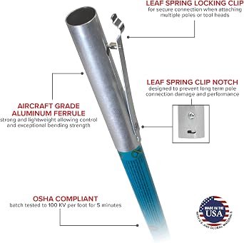 Jameson BL-6 6-ft Lightweight Fiberglass Pole Saw & Pruner Extension Pole