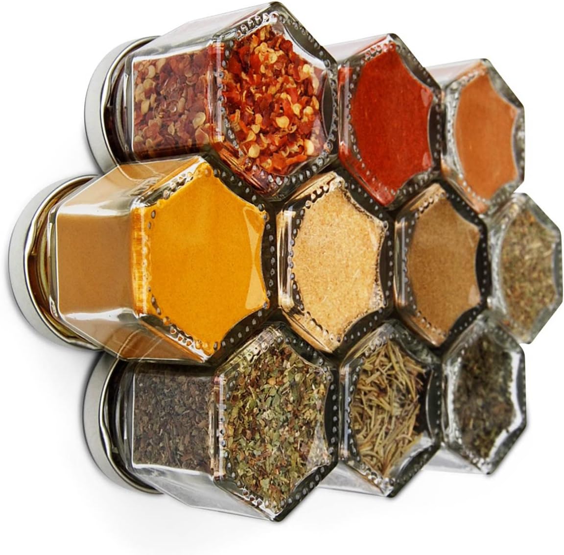 Gneiss SpiceBasic Kit | 12 Magnetic Spice Jars Filled With Organic Seasonings (Small Jars)…