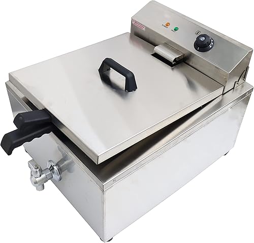 TECHTONGDA Commerical embudo Cake freidora profunda con 2 moldes de anillo