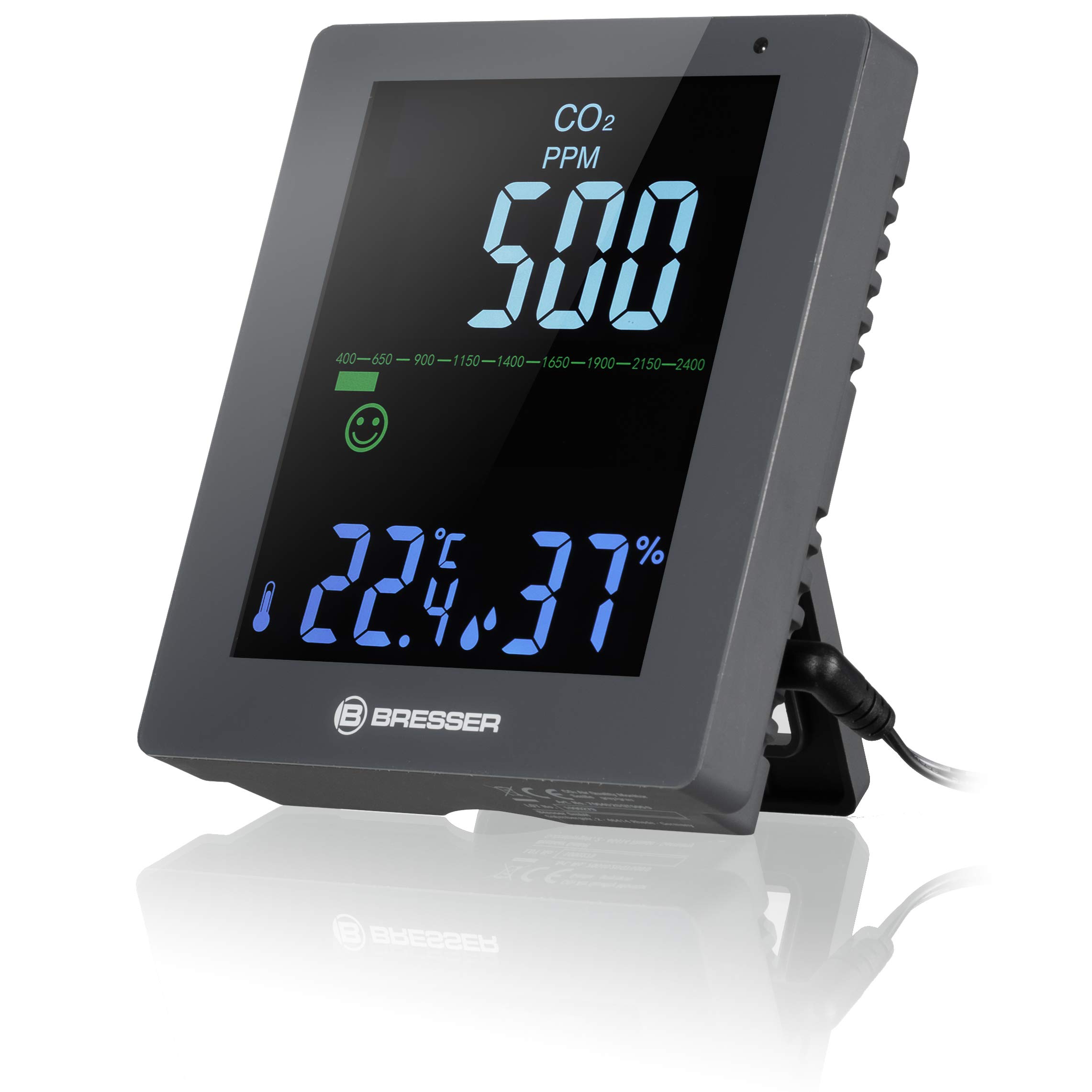 BRESSER CO2 Luftqualitätsmonitor Smile