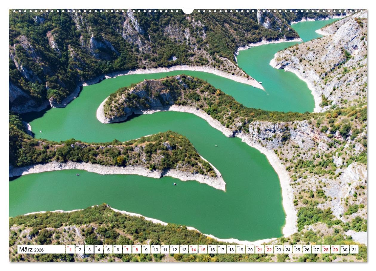Der Balkan - Streifzüge durch atemberaubende Kulturlandschaften (Wandkalender 2026 DIN A2 quer), CALVENDO Monatskalender: Die zehn Saaten des Balkan ... Gebirgslandschaften. (CALVENDO Orte)