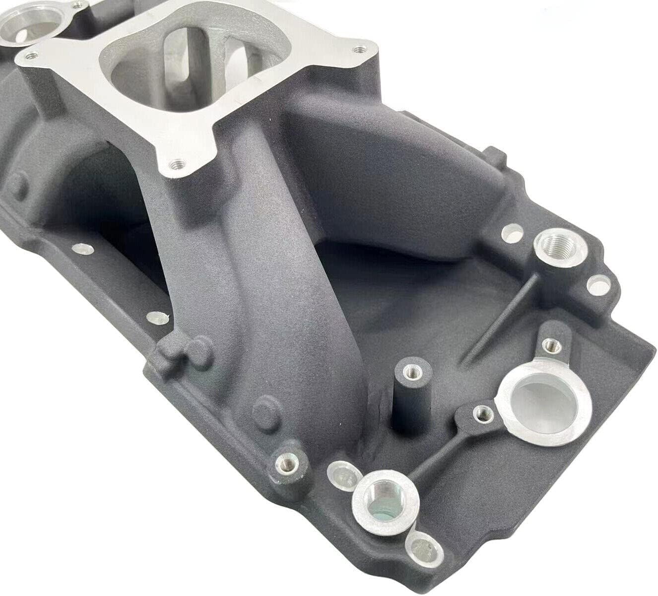 Aluminum Air Gap Single Plane Intake Manifold for BBC Big Block Chevy V8 396-454 Black