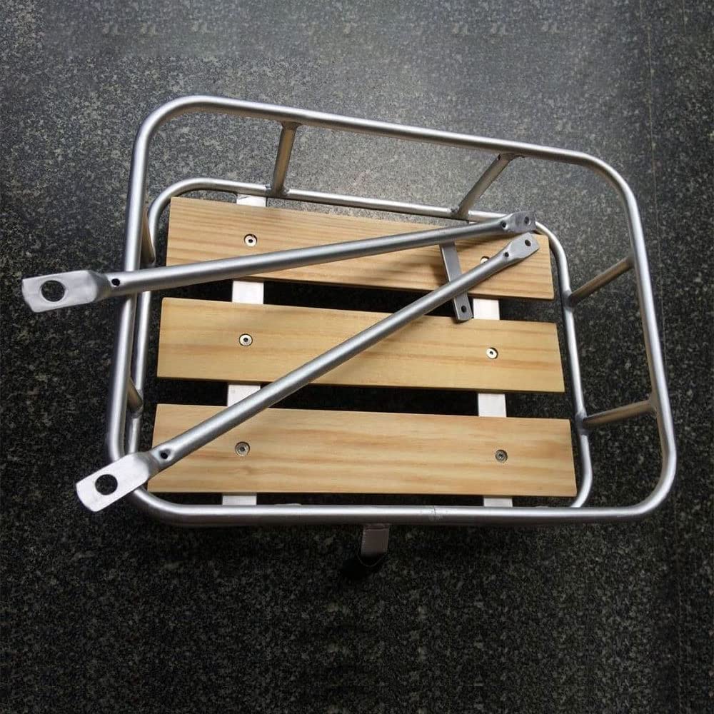 Tenthome Cestello VéLo Portapacchi Anteriore VéLo con Cestino Portabagagli Anteriore VéLo in Legno Portapacchi Anteriore Holland Road Bike