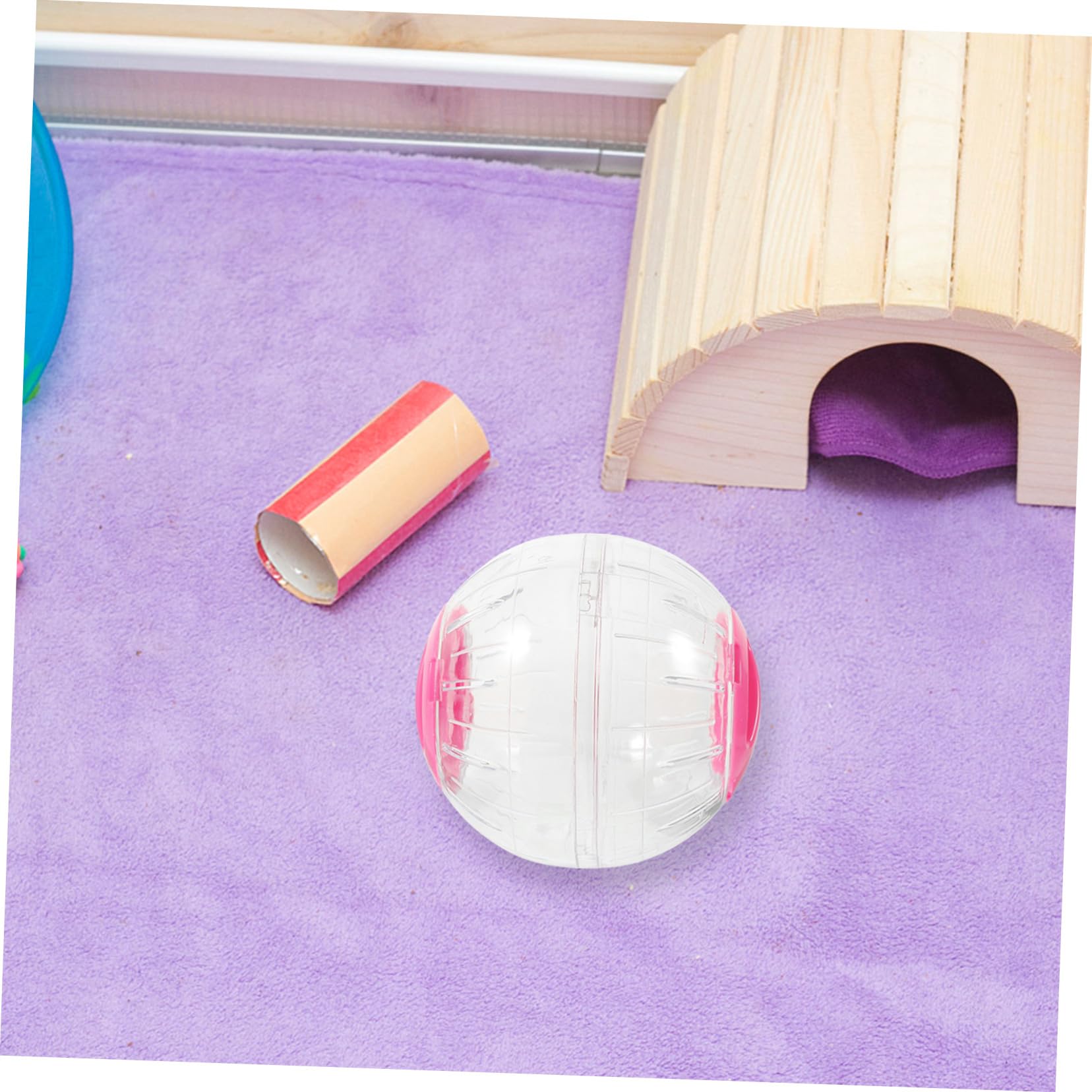 TOYANDONA 4 Piezas Pelotas de Ejercicio para Hámster Transparente y Silencioso Ruedas para Roedores y Animales Pequeños Accesorios Portátiles para Jaulas Fácil de Transportar y Supervisar