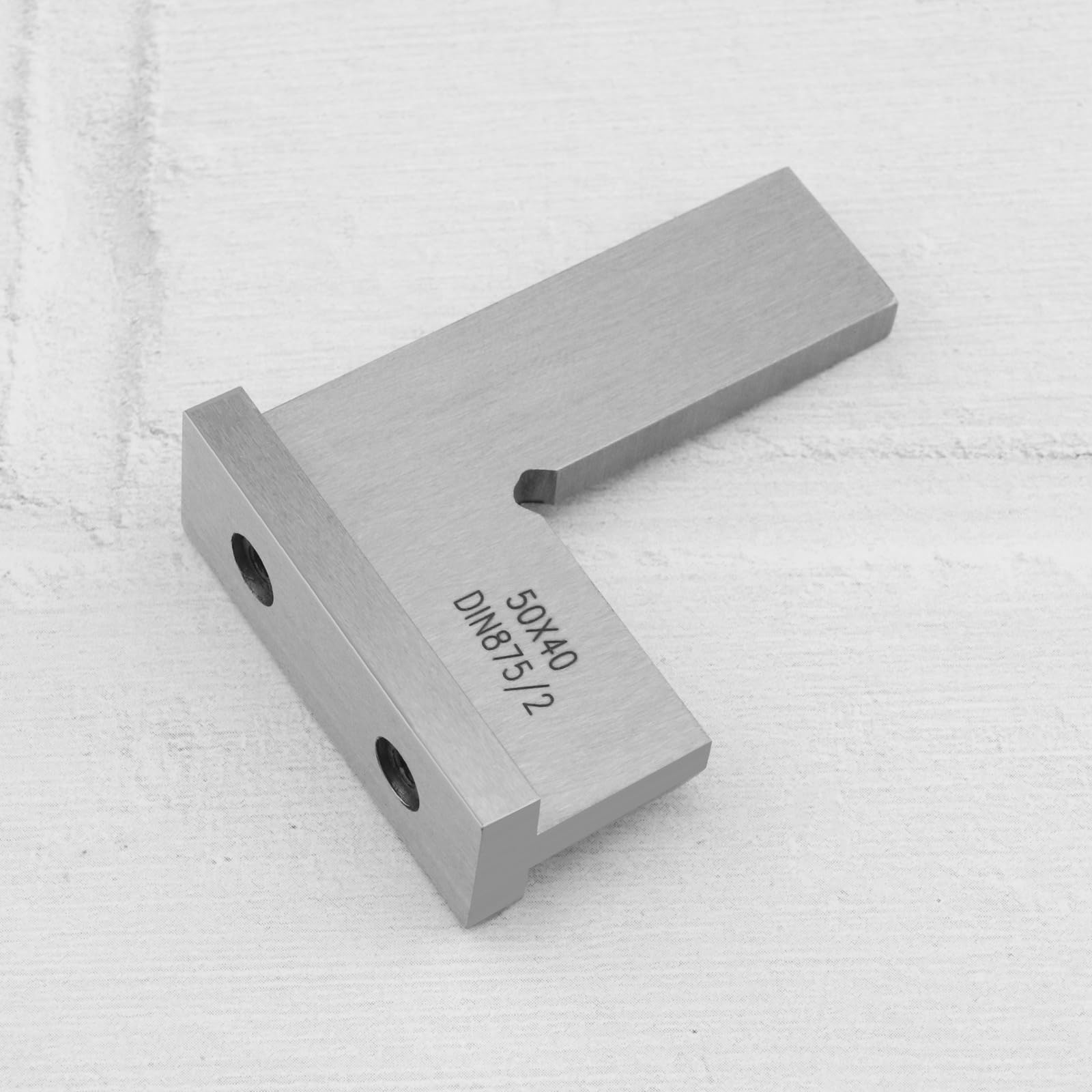 Regla Escuadra de Ingeniero Precisión DIN875/2 Acero al Carbono 50x40mm