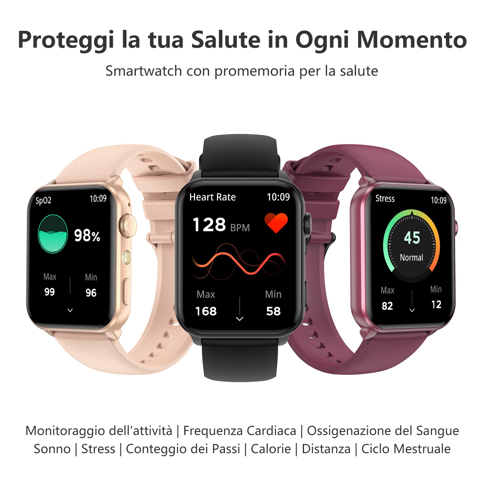 Smartwatch Uomo Donna, Orologio Smartwatch con Effettua/Risposta Chiamate, LED Torcia, Orologio Intelligente con DIY Quadranti, Contapassi, Sonno, Smart Watch per Android iOS(2 Cinturini)