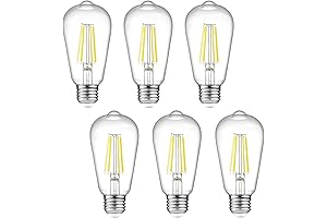 Ascher Vintage LED Edison Bulbs: Enhance Ambiance with Timeless Illumination (6-Count)