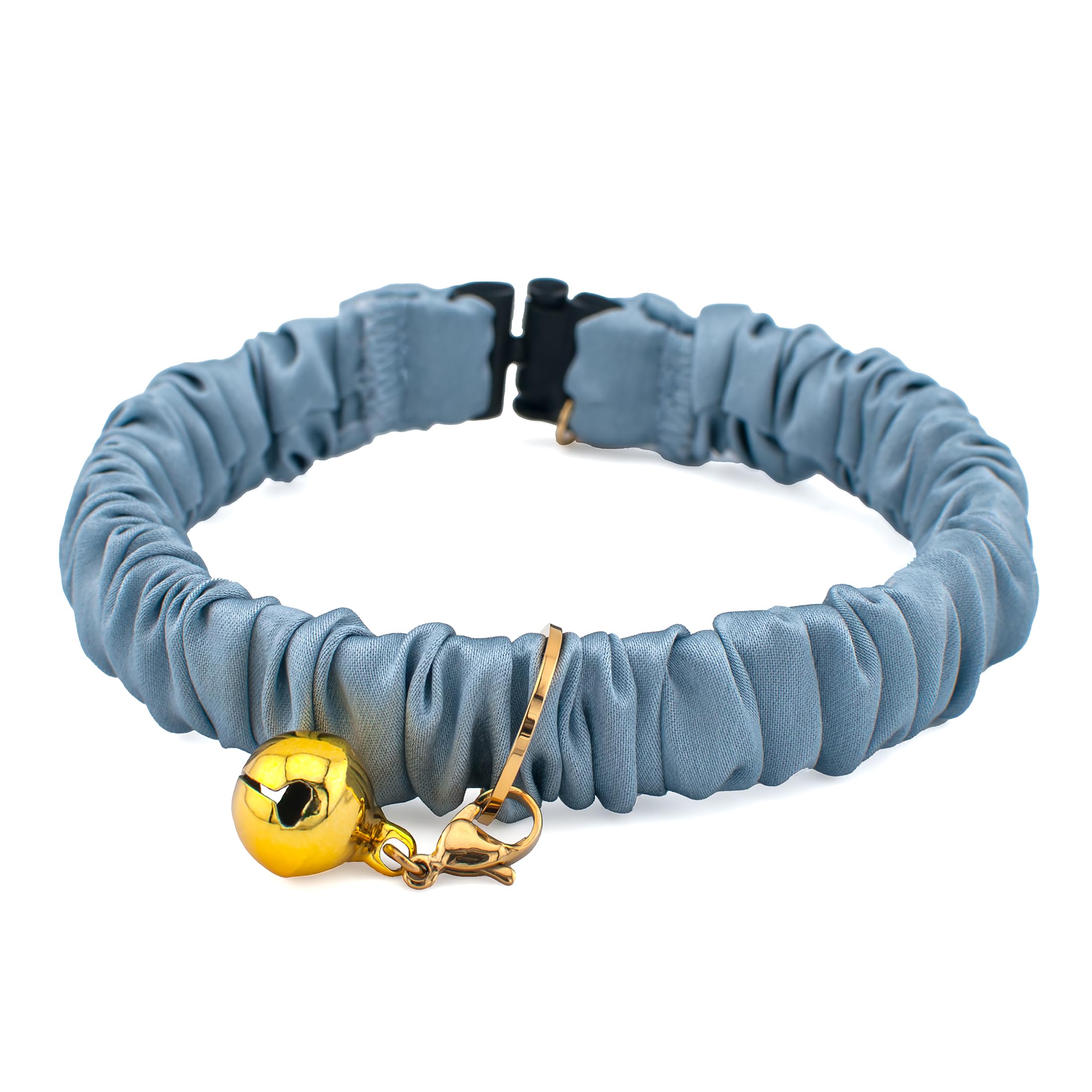 Amazon | WOODBLANC 猫首輪 猫 シルク シュシュ猫首輪 シルクシュシュ