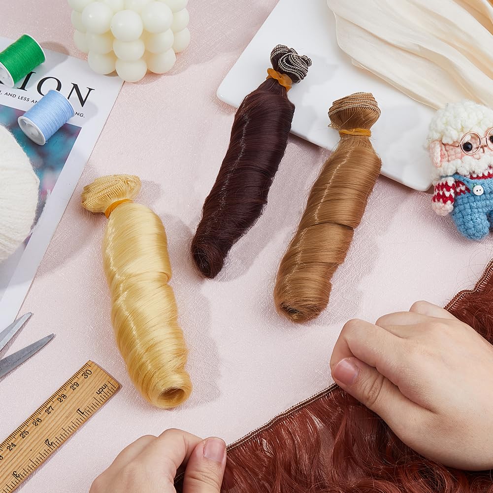 SUPERFINDINGS 10 Styles Tenderness Doll Hair Wefts DIY Doll Hair Crafts Accessories Doll Wig Doll Straight Hair Doll Hair Extensions Doll Making Arts Supplies - Image 3