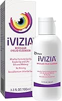 Vista 6 de iVIZIA Toallitas limpiadoras de párpados para limpieza de párpados sensibles, sin conservantes, micelar, sin enjuague, removedor de maquillaje suave