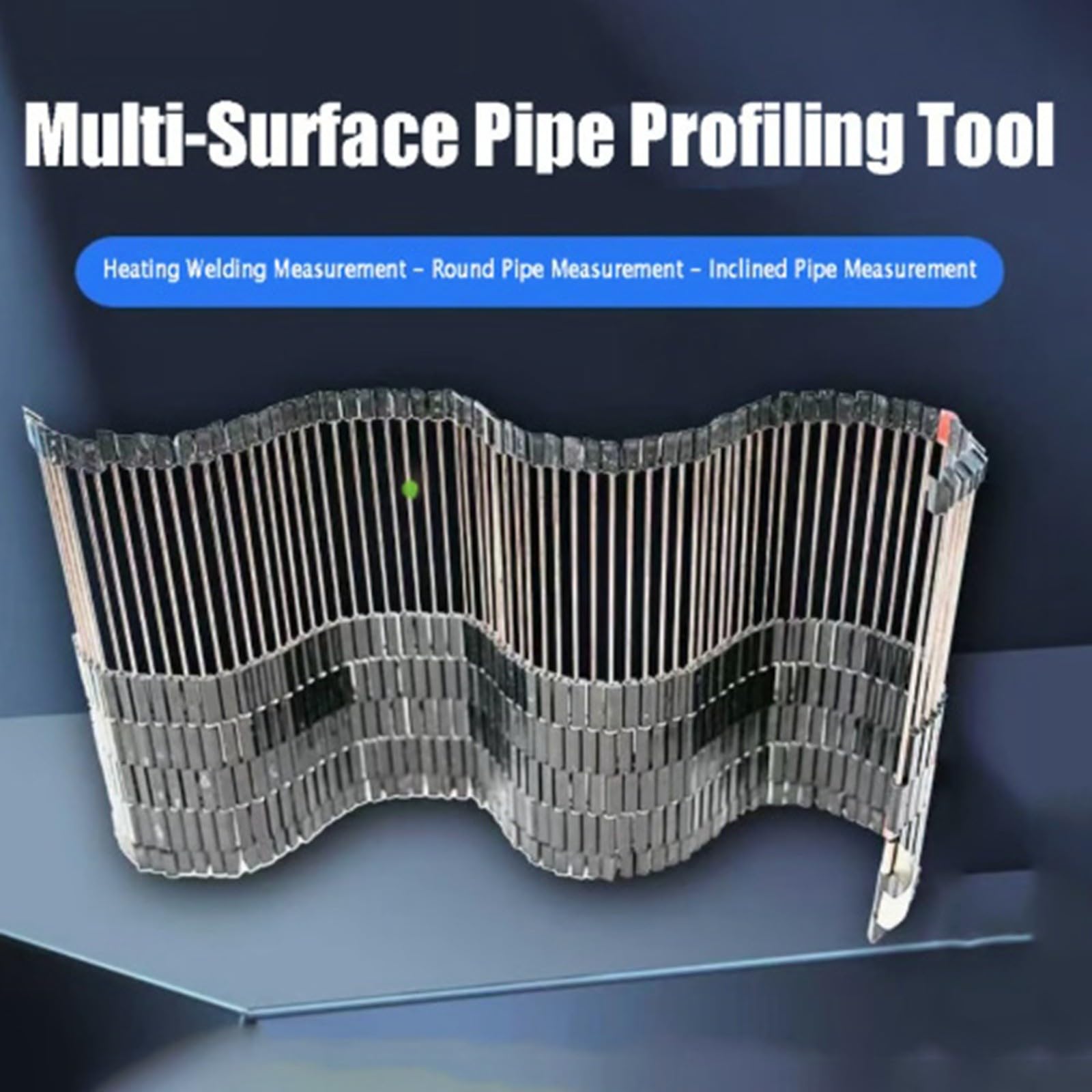 Strumento di profilazione per tubi multi-superficie, nuovo strumento di misurazione per contorni, copertura completa ad alta precisione, duplicatore di contorni assemblato smontato (nero, 50 cm)