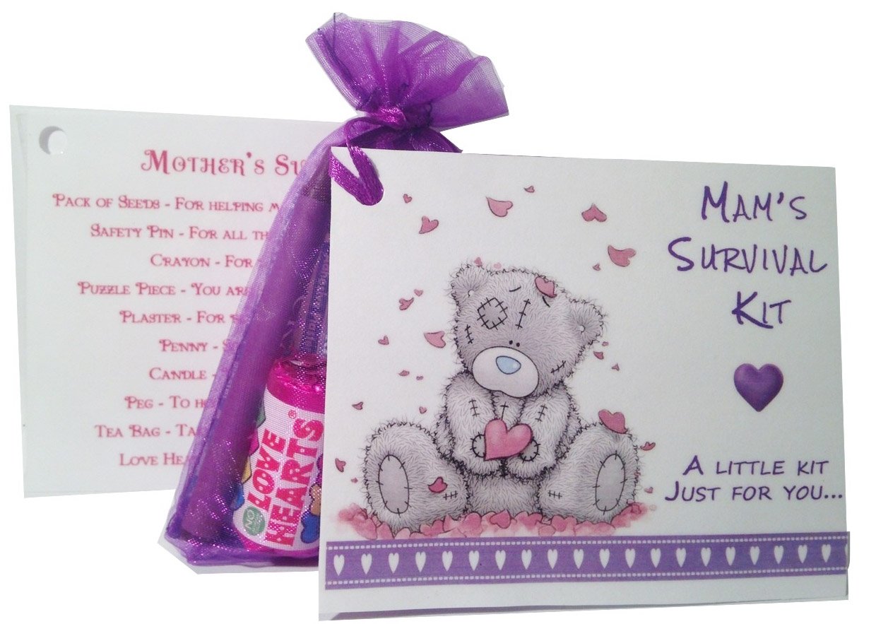 Littletreasurebags Purple Mam's Survival Kit. Keepsake Card And Gift Ideal For Mothers Day Or A Birthday Gift For Mam