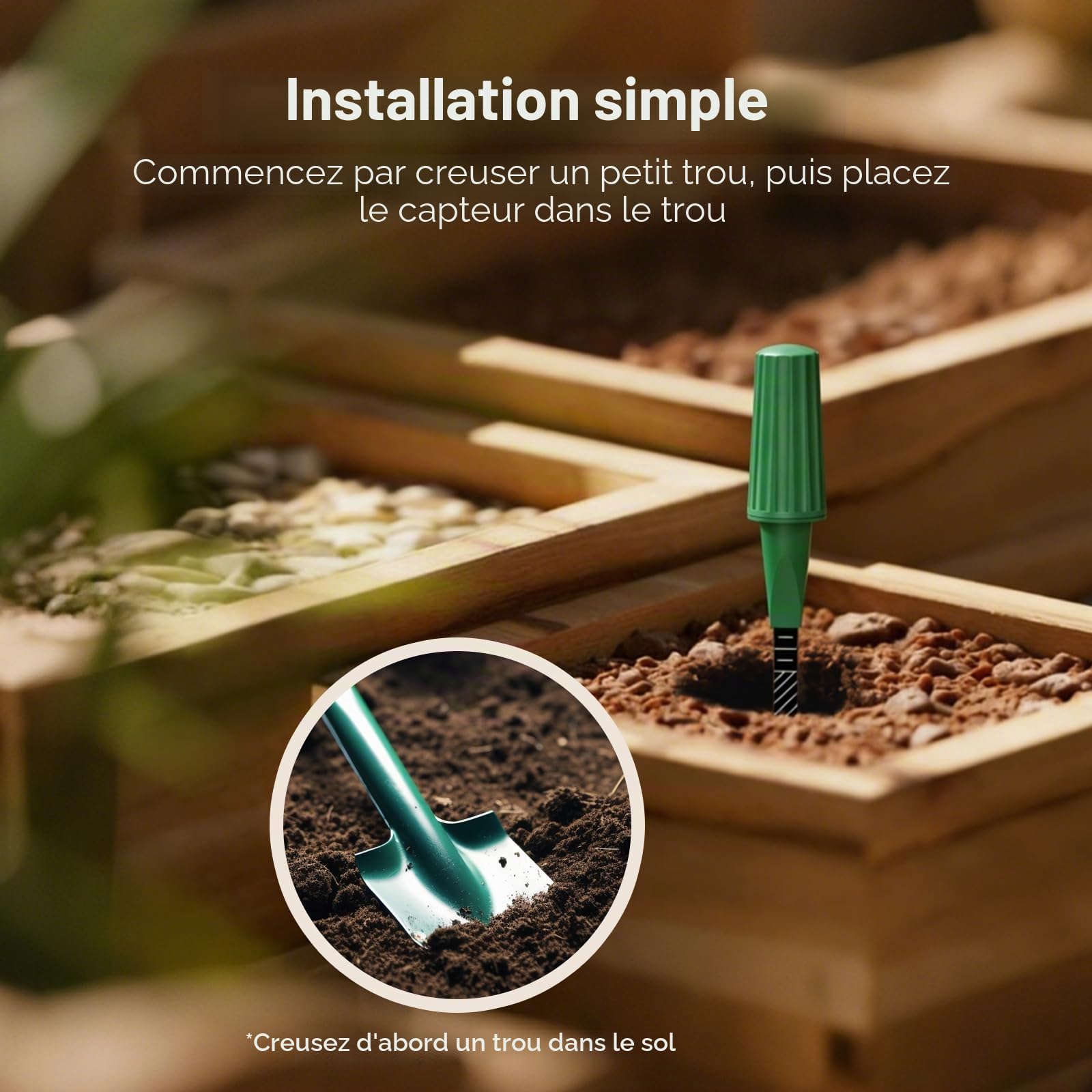 Capteur d'humidité du sol intelligent THIRDREALITY Génération 2, Pack de 3, Nécessite un hub Zigbee, Stabilité du signal améliorée, Surveillance capacitive de l'humidité, Pour la plantation de jardin