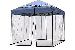 Mosquito Netting for 10x10 Patio or Canopy, Hassle-Free Installation