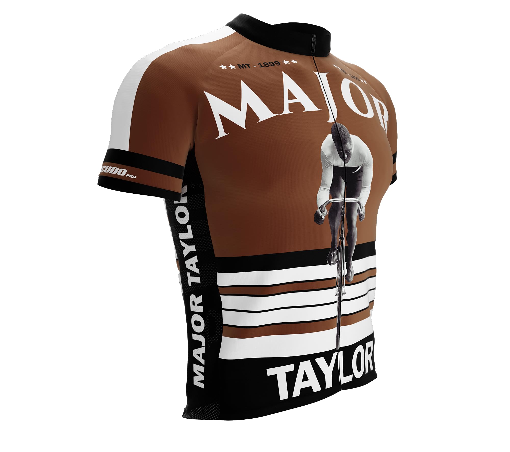 ScudoPro Major Taylor Brown Short Sleeve Cycling Jersey - Size M