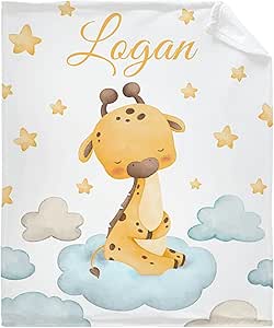 Personalized Construction Truck Blanket - Custom Name Baby Blanket 30x40 Inches