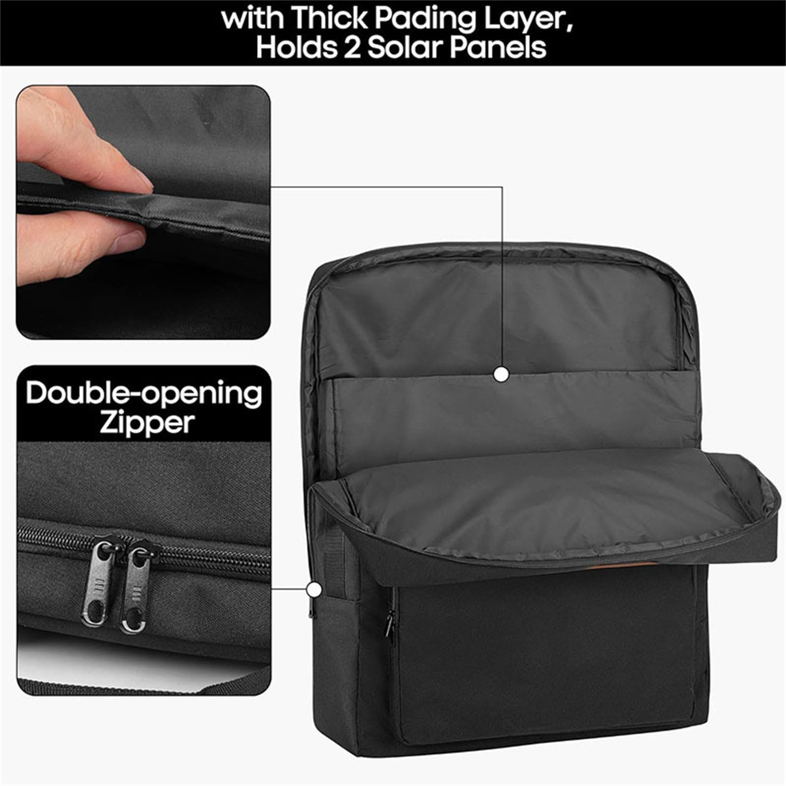 Ankers Solix PS100 PS200 - Borsa in tela robusta, portatile, per pannelli solari