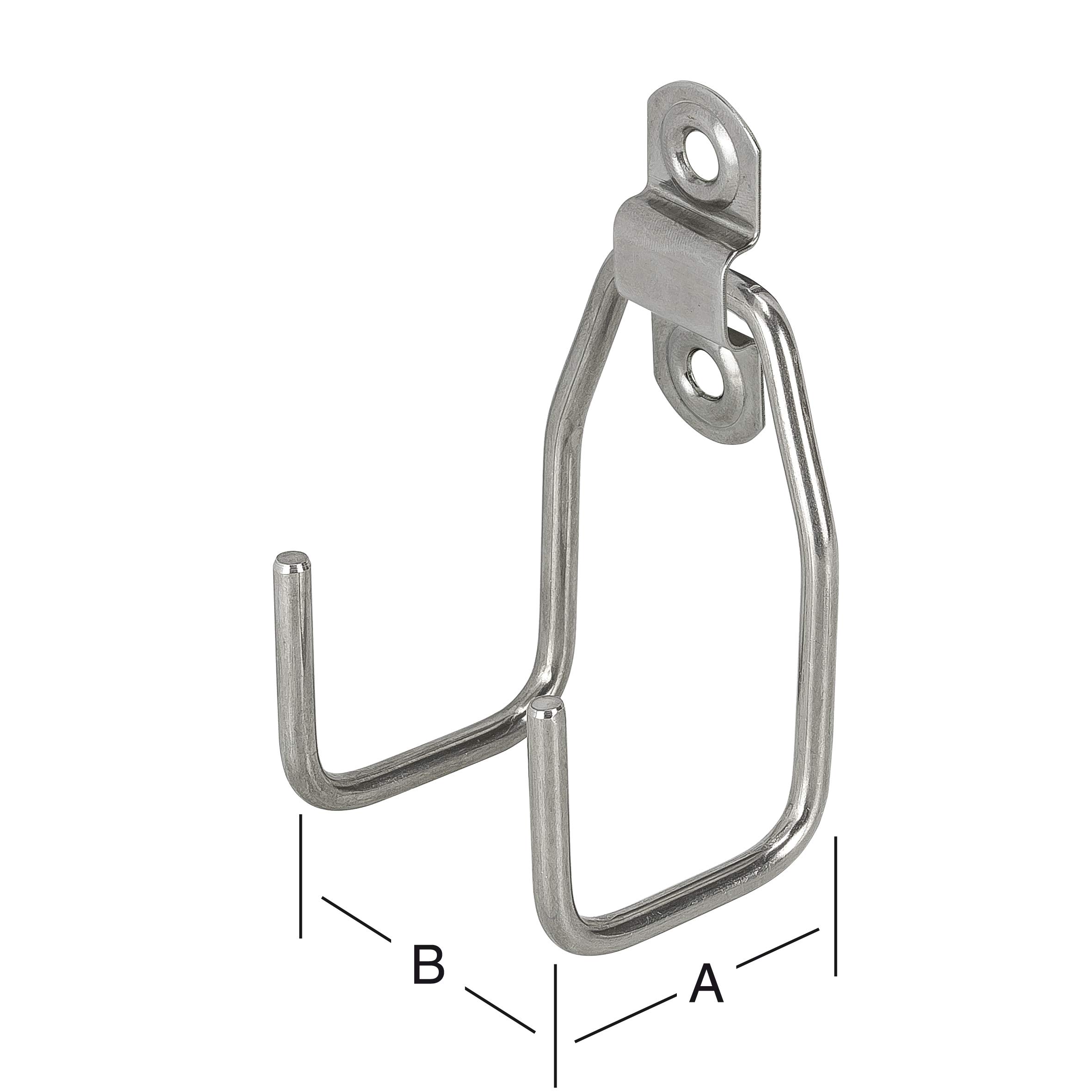 VORMANN Ganci da parete per garage, portata 20 kg, in acciaio inox, antiruggine, set da 10 pezzi (52 x 55 mm)