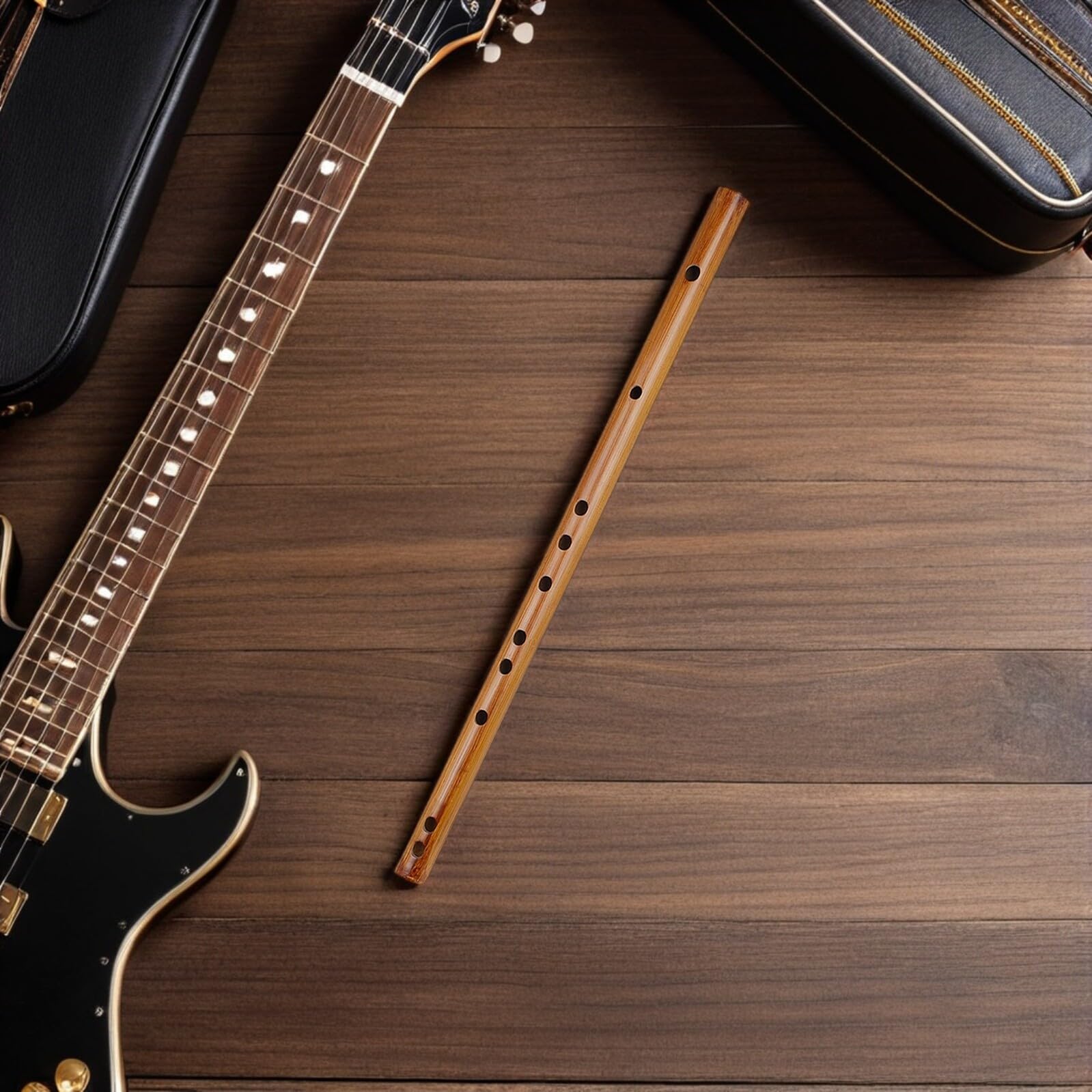 Flûte Piccolo en Bois Marron, Petite Flûte Traditionnelle pour Débutants