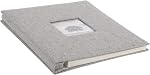Kiera Grace Self-Adhesive Linen Photo Album & Scrapbook, 1.57"L x 11.42W x 10.63"H, Grey…
